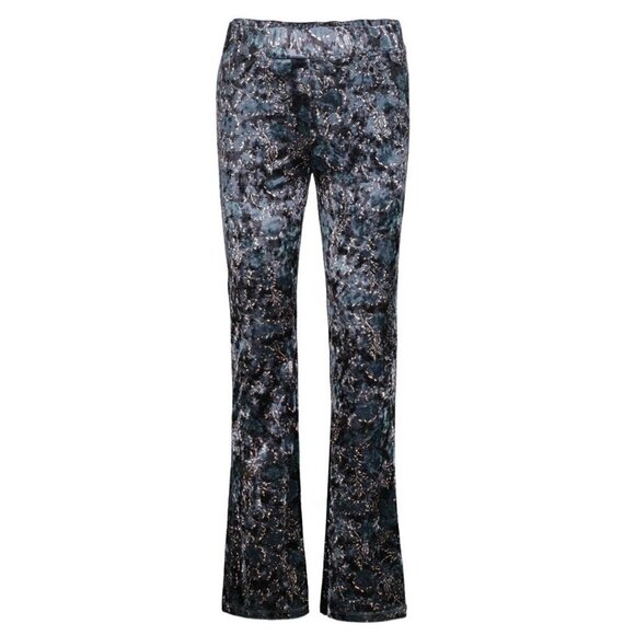 NWT GARCIA Velvet Floral Midnight Print Pants - Picture 1 of 8